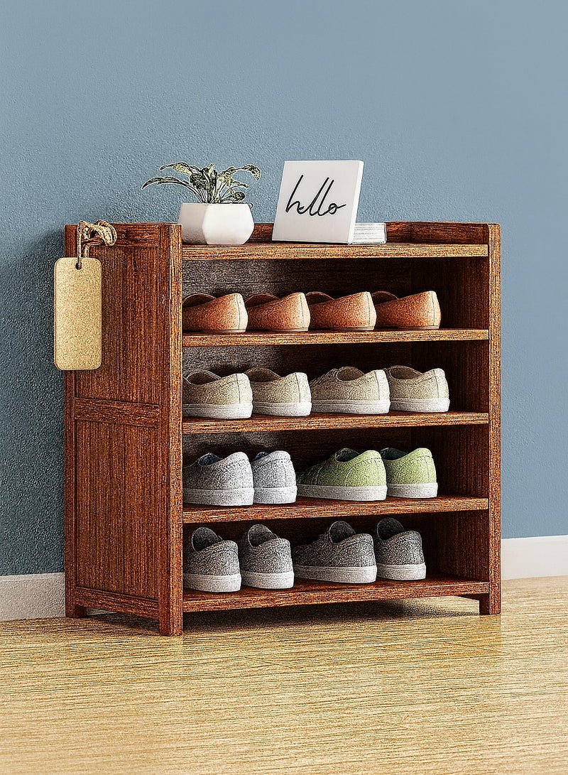 Harmony Home Bamboo Shoe Rack 5-Tier Storage Shelf – Multi-Functional Shoe Organizer Tower for Entryway, Living Room & Hallway - Image 2