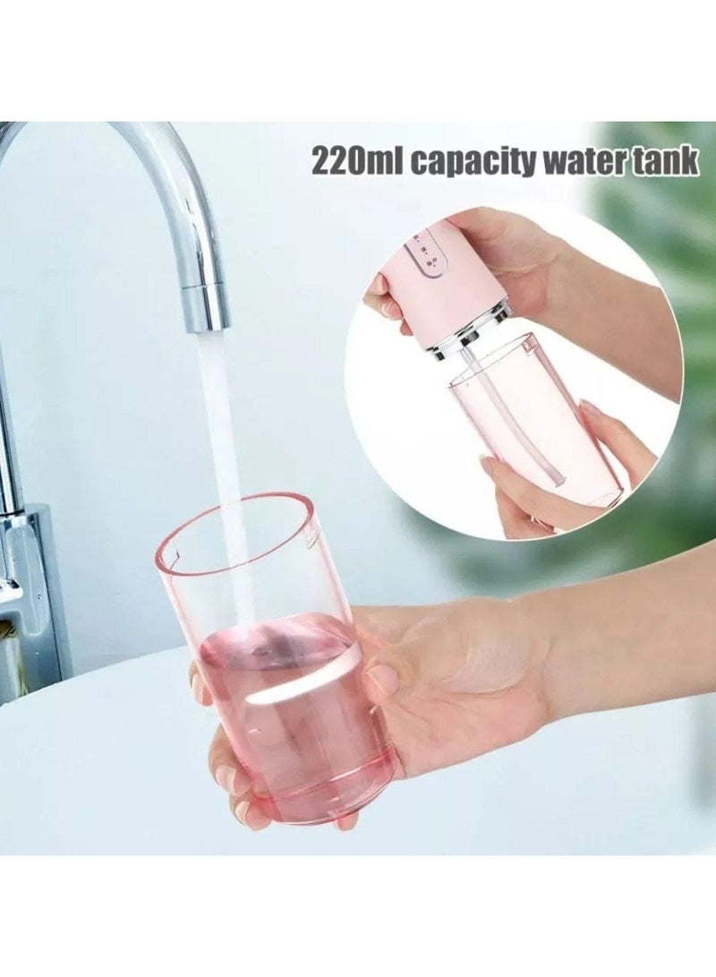Advanced USB Rechargeable Water Flosser 3 Modes Waterproof 6 Dental Jet Nozzles Professional Cordless Teeth Cleaner Orthodontic Cleaner 230ml Cleanable Water Tank for Home and Travel - Image 3