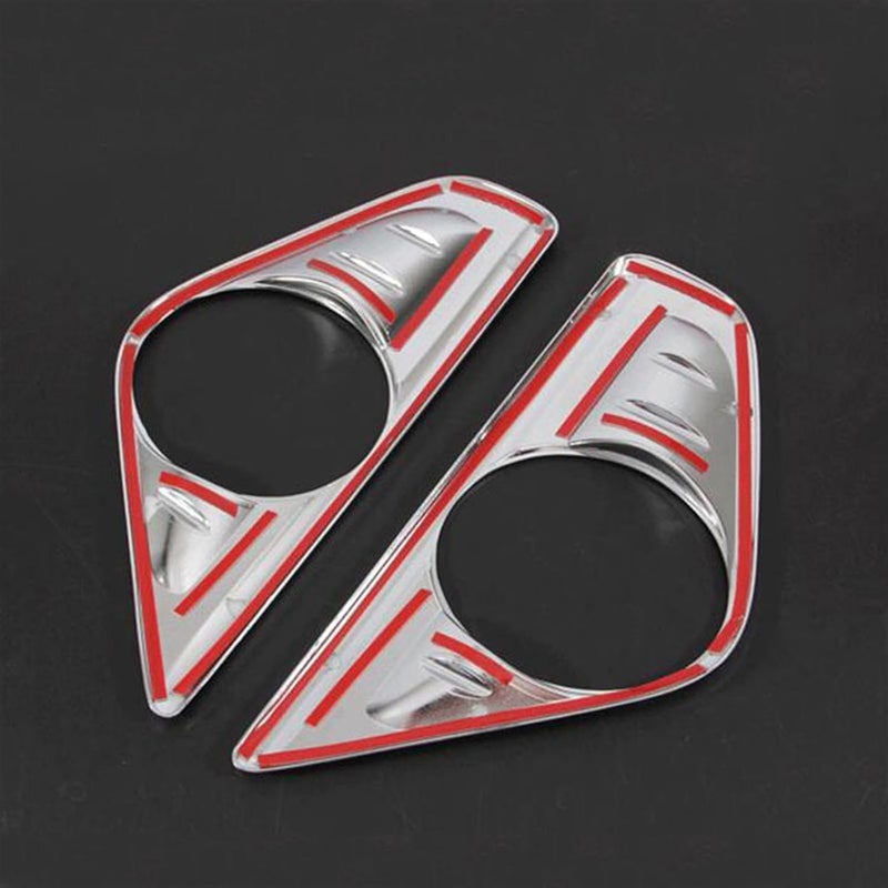 QASULER Chrome Fog Light Lamp Cover Trim for Toyota Alphard Vellfire - Image 2