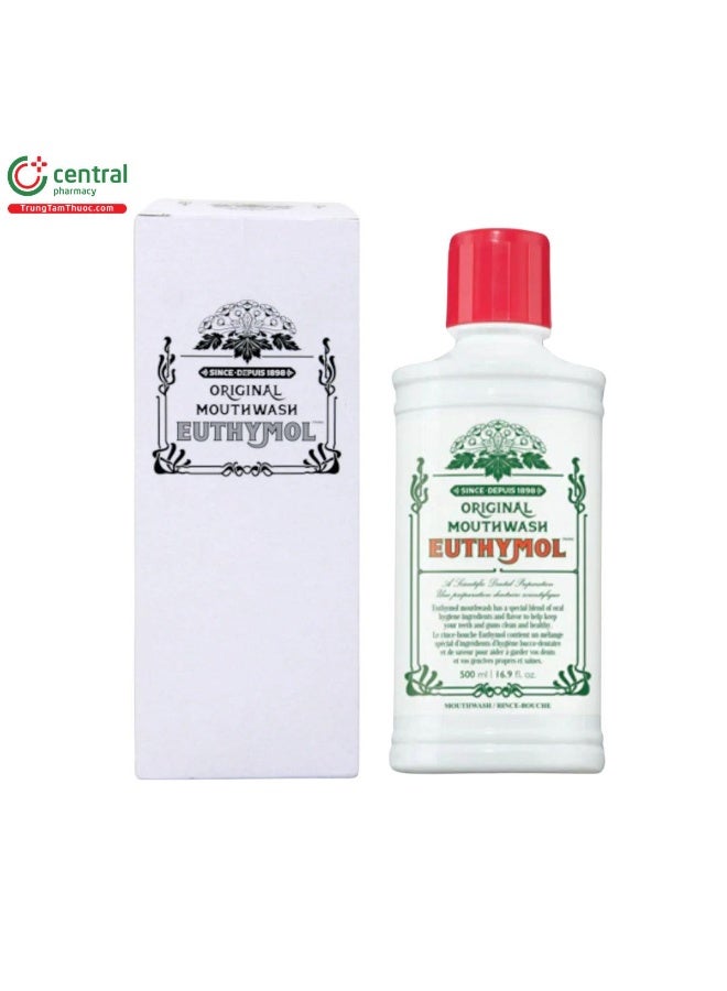 Euthymol Mouthwash Original 500ml, Flouride Free Alcohol-Free - Image 4