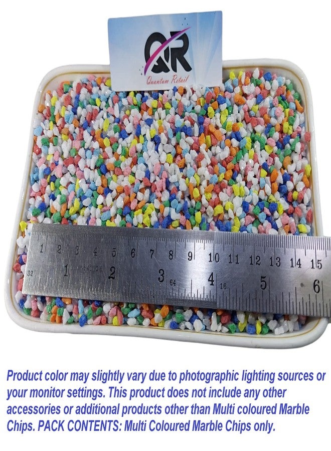 Quantum Retail - Multi Color Marble Chips for Garden, Aquarium, Indoor Outdoor Decoration Pebbles Stone - (Size:3mm-5mm) (4.9 kg) - Image 4