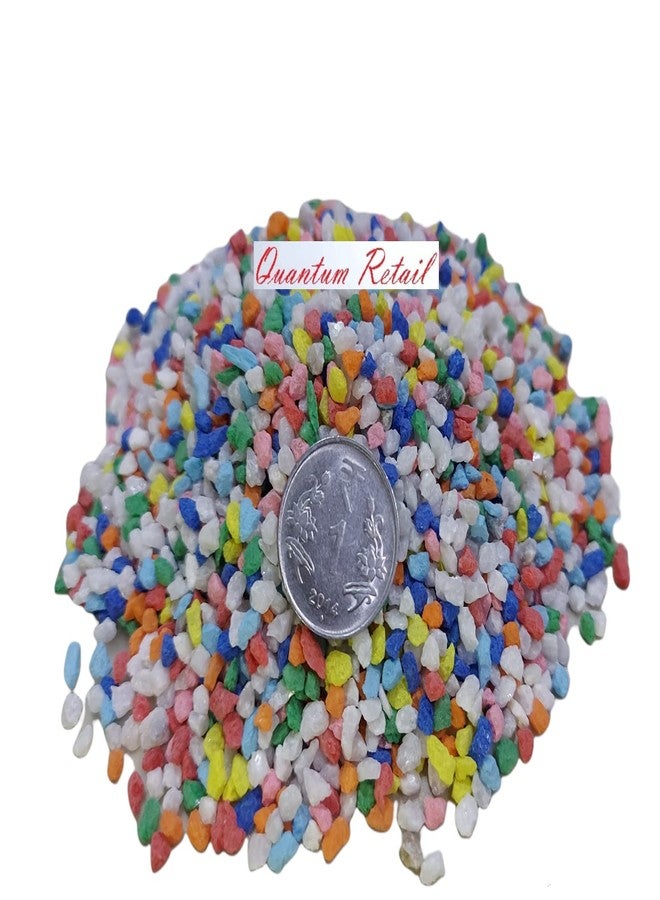 Quantum Retail - Multi Color Marble Chips for Garden, Aquarium, Indoor Outdoor Decoration Pebbles Stone - (Size:3mm-5mm) (4.9 kg) - Image 3