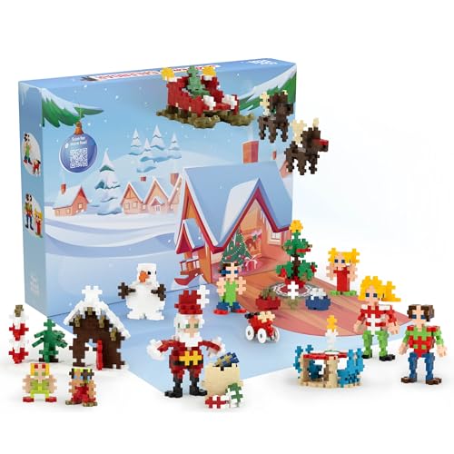 Plus-Plus Plus Plus Christmas Advent Calendar 2025 25 Kids Building Block Toys Mini 3D Puzzle Kits Fun Holiday Countdown Stem Gifts 600 Pieces Original - Image 1