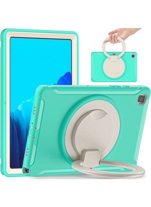 Case Cover Shockproof TPU + PC Protective Case with 360 Degree Rotation Foldable Handle Grip Holder & Pen Slot For Samsung Galaxy Tab A7 10.4 2020 T500 Mint Green