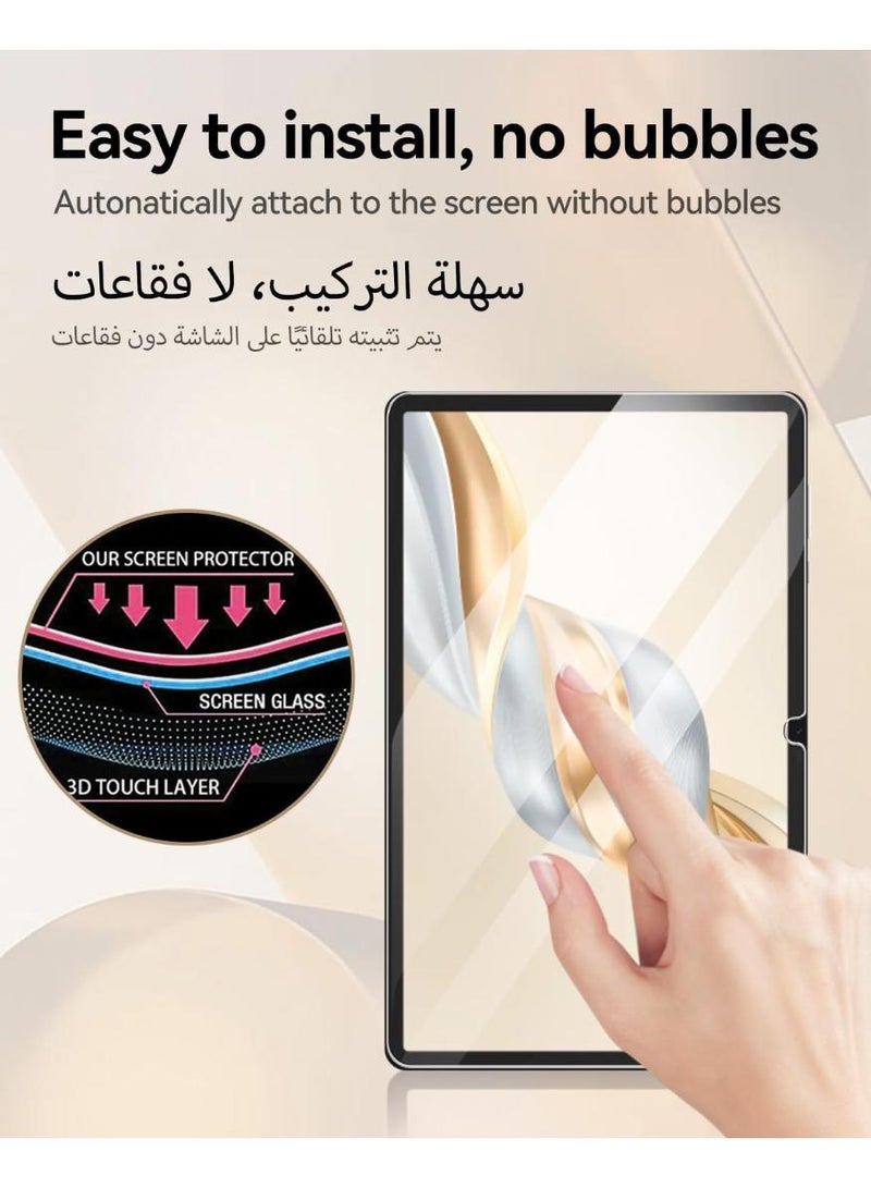 فوميمو 2 عبوة واقي شاشة زجاجي لشاشة Honor Pad X9a مقاس 11.5 بوصة، واقي شاشة زجاجي مقاوم للخدش مقاوم للخدش خالٍ من الفقاعات بدرجة نقاء 9H HD، شفاف - Image 3