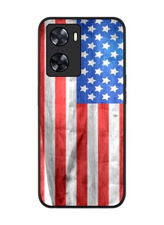 Stylizedd Rugged Black edge case for Oppo A57 4G/Oppo A77 4G/Oppo A77s Slim fit Soft Case Flexible Rubber Edges Anti Drop TPU Gel Thin Cover - USA Grunge Flag  - Image 1