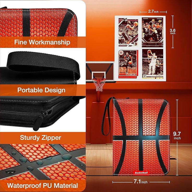 RONMONG Basketball Card Binder,2023 Sports Trading Card with Sleeves Holder Album,440 Pockets Basketball Card Holder Sheets Display Storage Protectors for Collectors Boys and Girls Gift - Image 2