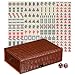IMIKEYA Mini Mahjong Game Mahjong Tiles Set Tiny 146 Tiles Portable Travel Mahjongs Sets with Brown Carrying Case Mini Mahjongs Tile Sets for Family Game Parties Travel - Image 2