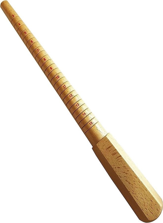 ATAR Jewellery Ring Tool - Wooden Stick Mandrel Graduated Sizer Stick ATRS1 for Unisex Adult - Image 1