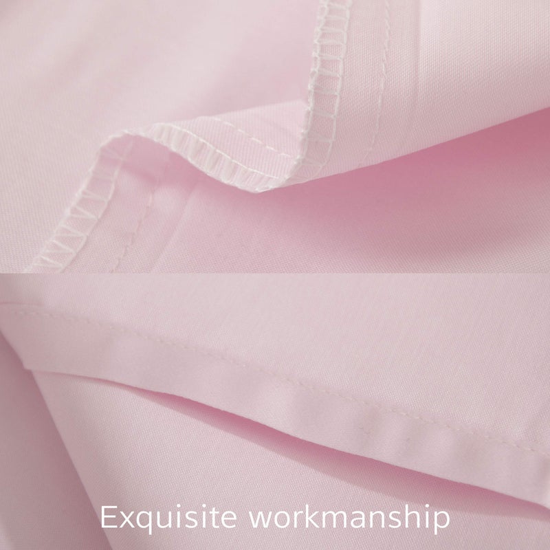 إن تي باي NTBAY COTTON Standard Pillow Shams - 500 Thread Count Cotton Cotton 20x26 Covers 2 Pack Super Super and Breatable 20x26 Indces Pillowcases Pink  - Image 3