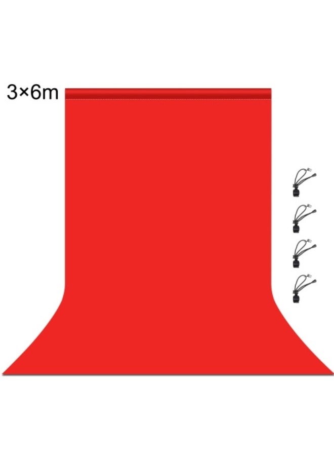 PULUZ - PULUZ 3m x 6m Photography Background Thickness Photo Studio Background Cloth Backdrop(Red) - Image 1