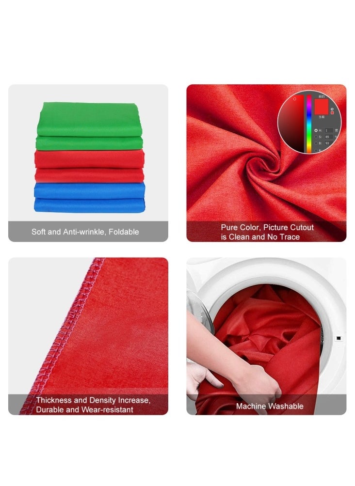 PULUZ - PULUZ 3m x 6m Photography Background Thickness Photo Studio Background Cloth Backdrop(Red) - Image 1