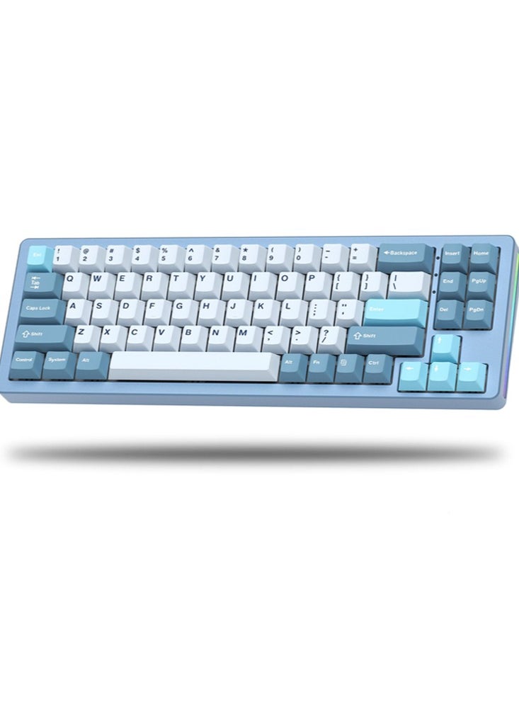 Womier - S-K71 75% Gaming Keyboard, Aluminum Alloy Shell Wireless Mechanical Keyboard Bluetooth/2.4G/Wired Hot Swappable Pre-lubed Switches, Gasket Mounted RGB Keyboard for Mac/Win - Image 1