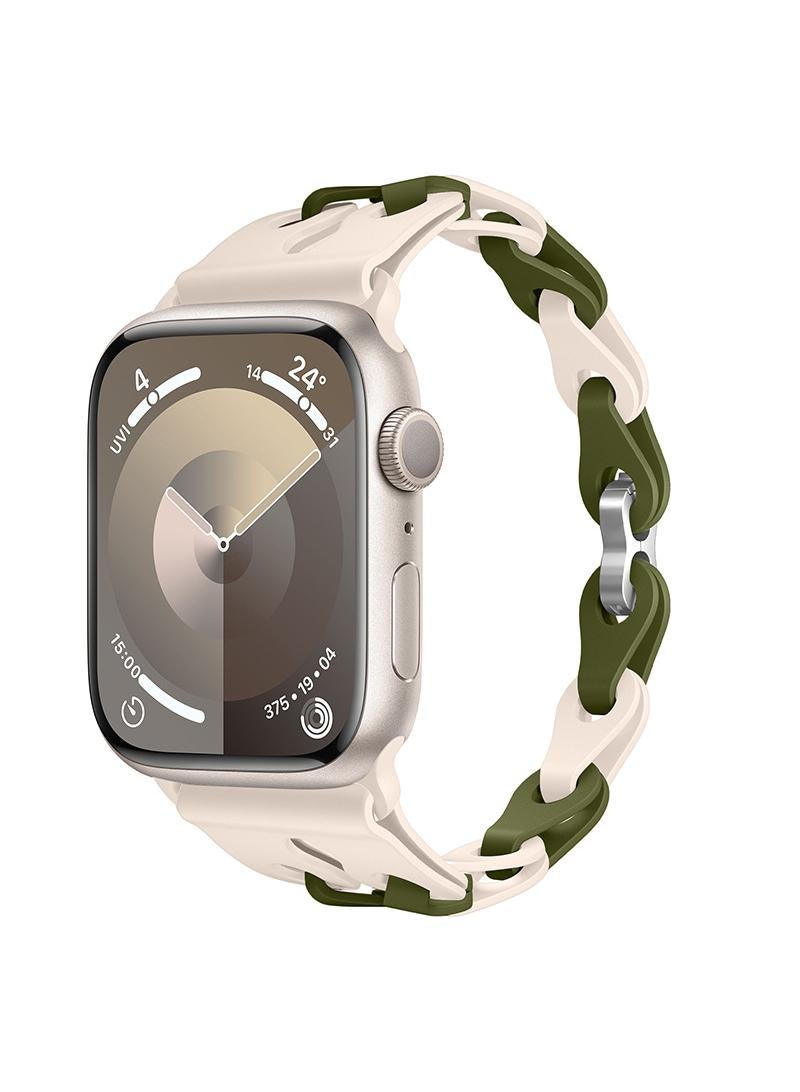 Y&D For Apple 42/44/45/49mm Fashion Hollow Silicone Bracelet Strap - Image 2