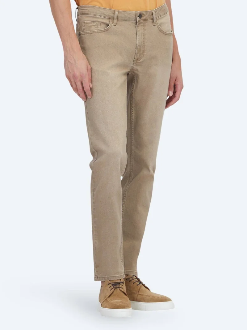 Kip Buff Slim Fit Denim Cotton Blended Trousers