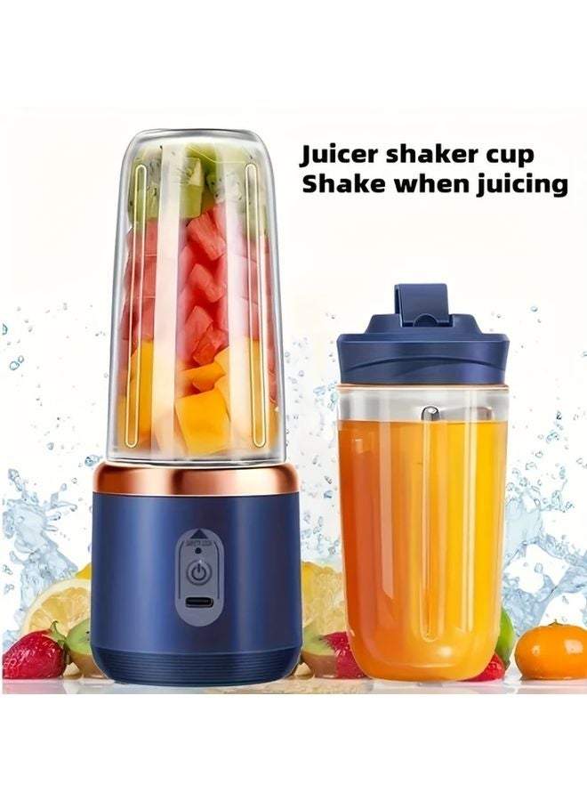Pink Portable USB Juicer With 2 Cups 18000 RPM Motor One Touch Operation For Home Travel - Image 2