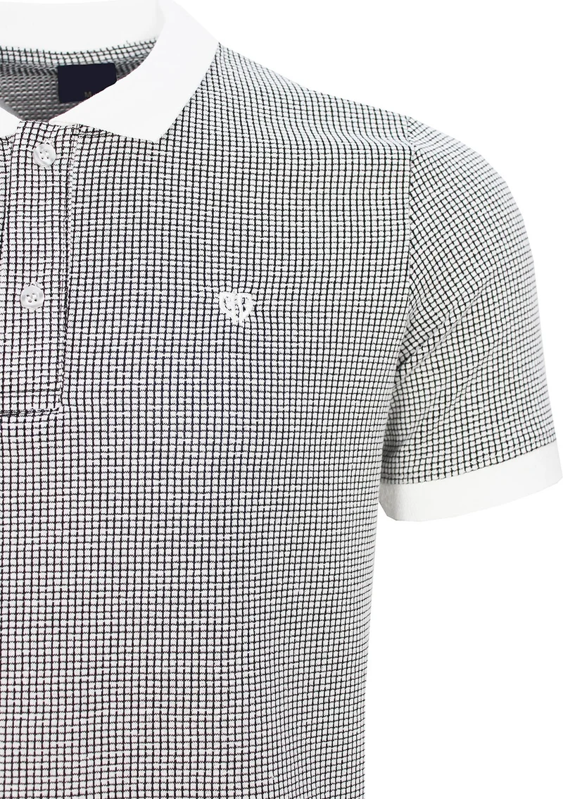 Varetta Men's White Regular Cut Polo Neck Men's Knitwear T-Shirt