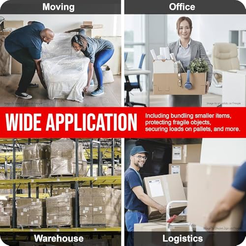 Arushi 12 Inch (30cm),Wrap Roll x 200 Meters | 950g Packing for Moving, Luggage Wrapping & Furniture Protection | Strong Wrap for Secure Shipping (Pack of 1) - Image 3