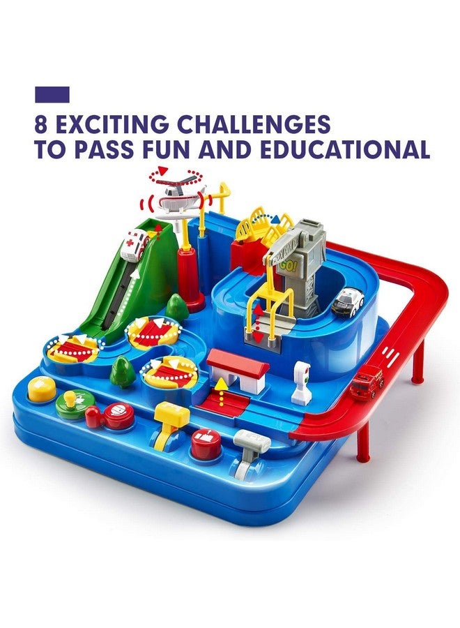 BELOXY Car Race Tracks for Boys Car Adventure Toys for 3+ Year Old Boys Girls, City Rescue Preschool Educational Toy Vehicle Puzzle Car Track Playsets for Toddlers - Image 2