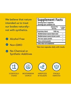 North American Herb & Spice Black Seed Plus - 90 Vegi Capsules - Mediterranean Black Seed & Cumin Spice Complex - Heart Health, Immune & Digestive Support - 45 Servings  - Image 4