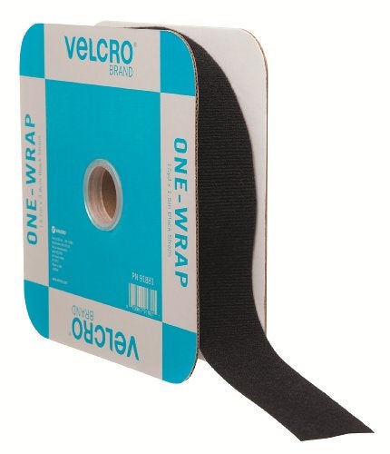 VELCRO Brand شريط VELCRO ONE-WRAP مزدوج الجوانب | 45 قدم | أحزمة ثقيلة الوزن بعرض 1.5 بوصة | روابط تجميع تثبت على نفسها لتأمين قوي، أسود (91881) - Image 1