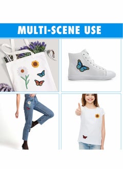 Excefore Embroidered Iron on Patches, 36 Pcs Butterfly Sunflower Sew On Applique Patches for Clothing  - Image 5
