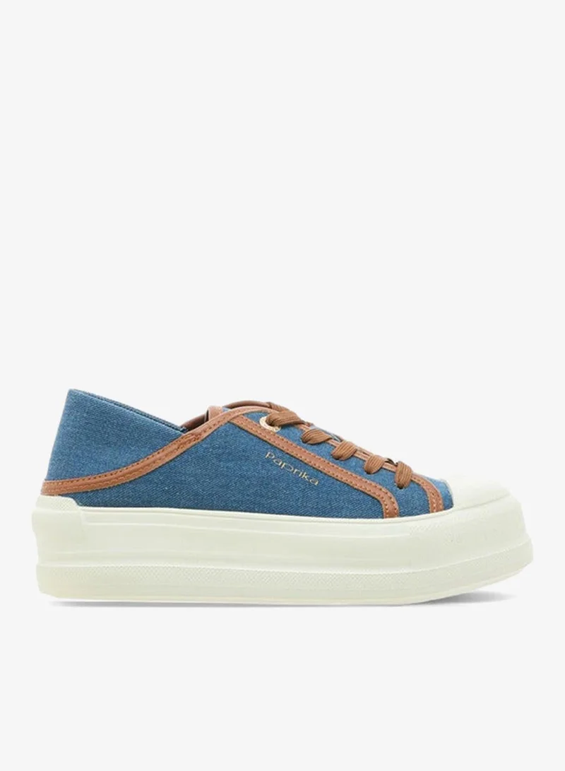 Paprika Women's Floral Print Lace-Up Sneakers