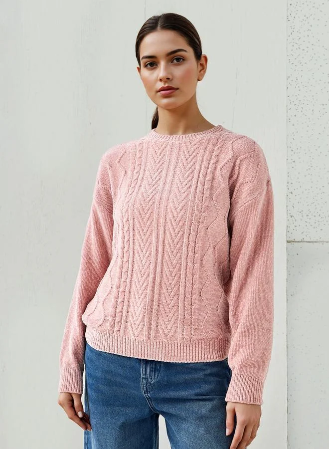 2Xtremz 2Xtremz Textured Chenille Sweater with Long Sleeves