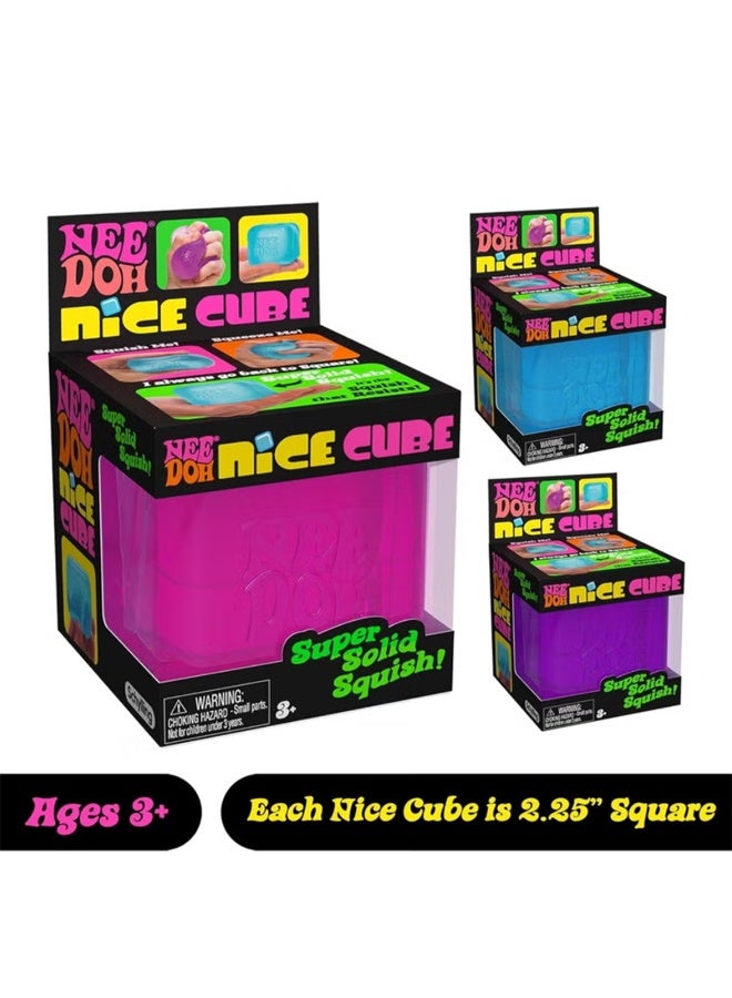 سكايلينغ Schylling NeeDoh Nice Cube - لعبة الضغط الحسية مع إسفنجة صلبة للغاية - مكعب 2.25 بوصة (أزرق) - Image 2