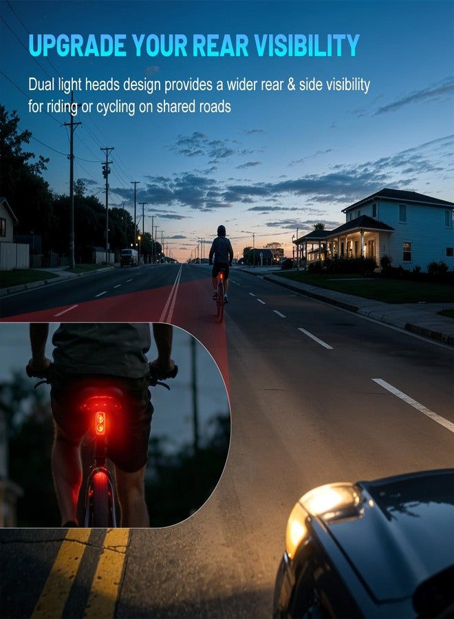 APECYC Rear Bike Light, Waterproof USB-C Rechargeable Bicycle Taillight - Image 2