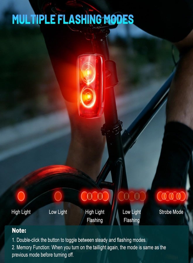 APECYC Rear Bike Light, Waterproof USB-C Rechargeable Bicycle Taillight - Image 3