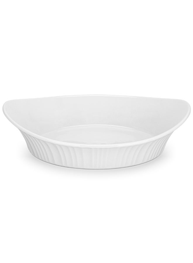 Fissman Oval Baking Dish 820ml, 22.5cm Porcelain Oven Baking Dish, Ceramic Casserole Dish for Baking, Roasting, Lasagna and Desserts - Image 3