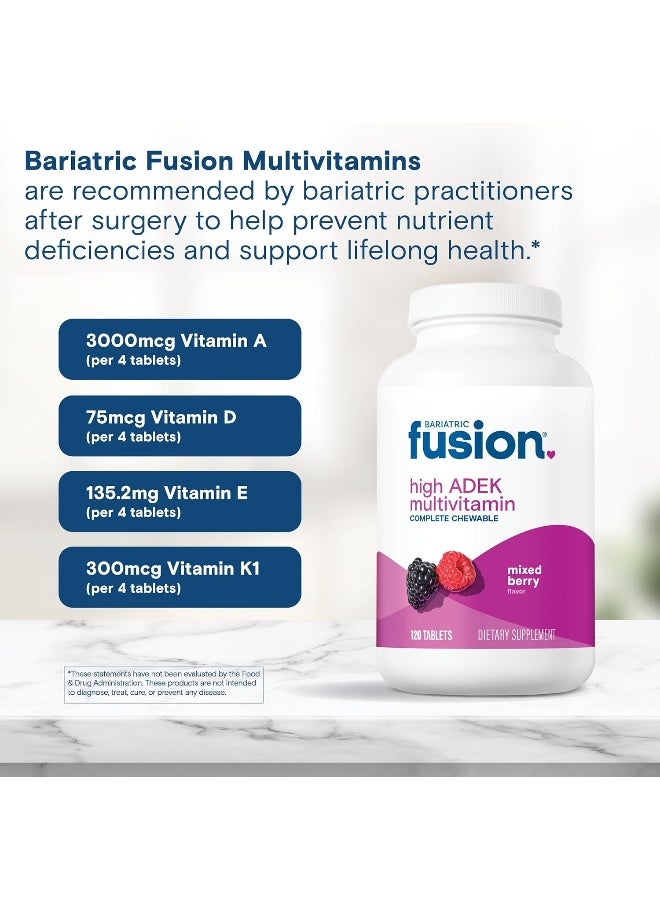 Bariatric Fusion Chewable Multivitamin Tablets for Adults - Mixed Berry Flavor - Image 5