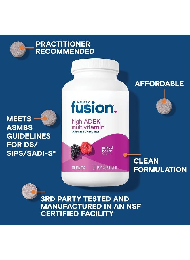 Bariatric Fusion Chewable Multivitamin Tablets for Adults - Mixed Berry Flavor - Image 3