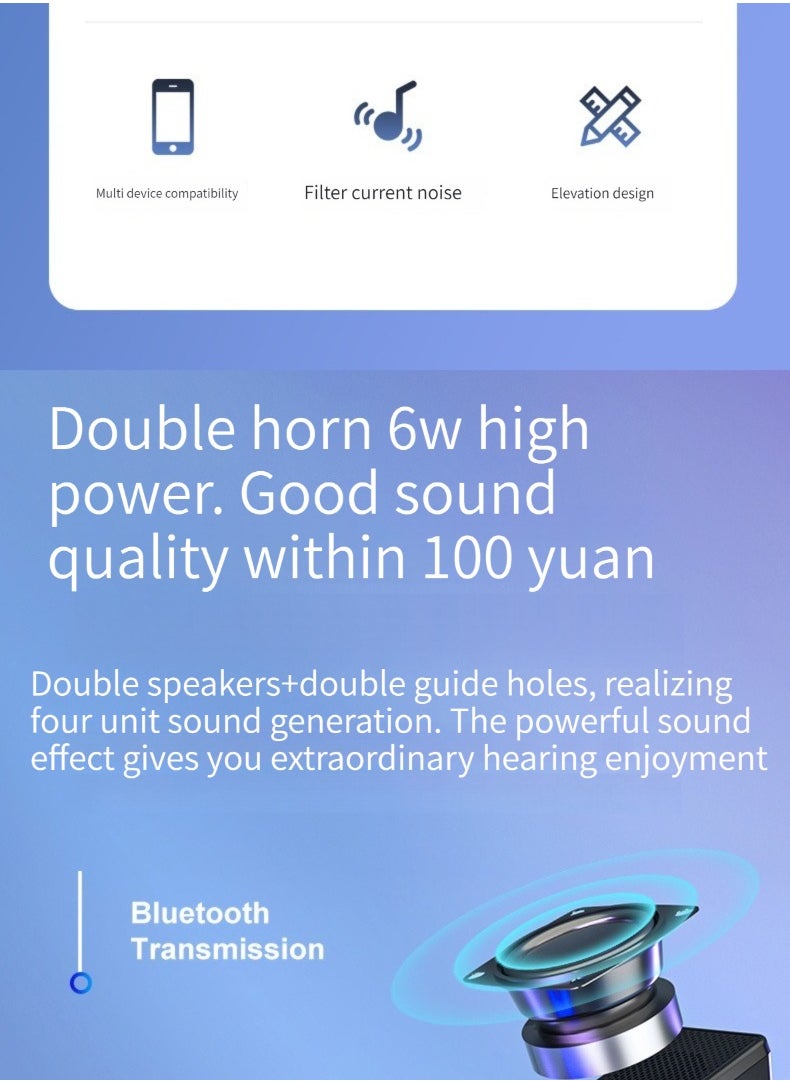 YGYQZ computer speaker Bluetooth speaker Subwoofer notebook USB multimedia Bluetooth audio  - Image 4