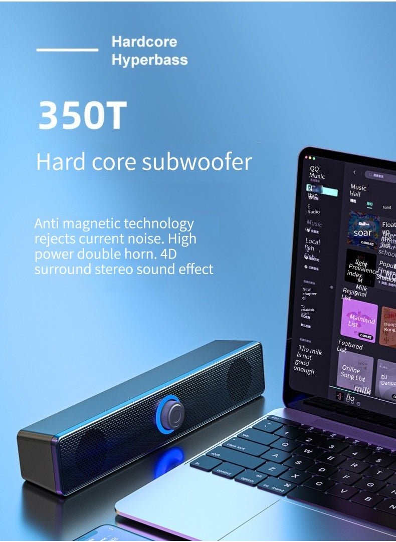 YGYQZ computer speaker Bluetooth speaker Subwoofer notebook USB multimedia Bluetooth audio  - Image 3