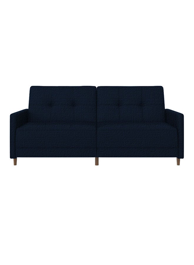 Soufa Dibaj Nara | 3-Seater Sofa Upholstered In Linen 193x85x86 cm - Dark Blue - Image 3