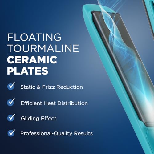 Ikonic Professional Vibe Hair straightener-Teal | Straightener with AI Technology| Ceramic Floating Plates| Ionic Technology| Easy to Use - Image 5