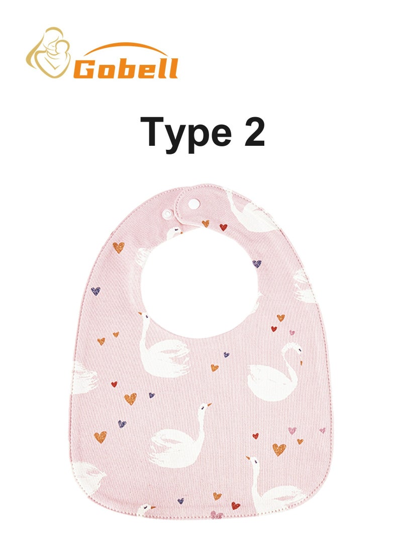 Gobell Waterproof Baby Bibs U-shaped Cotton Saliva 3pcs  - Image 3