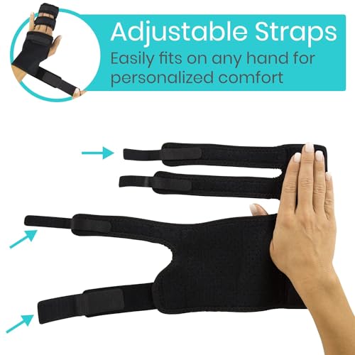 Vive Trigger Finger Splint - 2 Finger Brace for Middle, Index, Pinky, or Ring Fingers - Adjustable Hand and Wrist Support - Straightening Immobilizer for Broken Fingers, Arthritis, and Contractures - Image 4