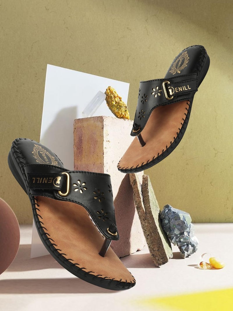 Denill Women's Slipper (Black_6 UK) - Image 3