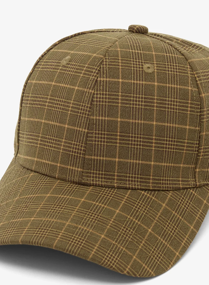 Seventy Five  Check Cuved Cap for Men | Best Price UAE