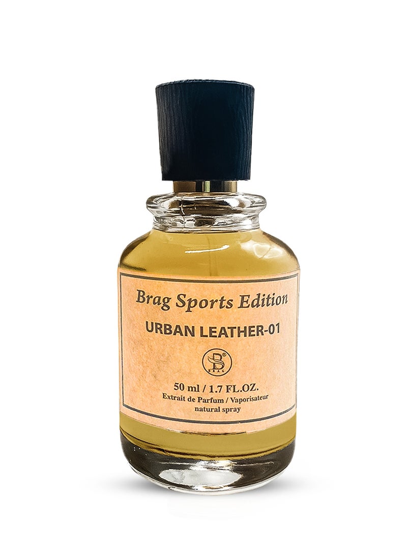 B BRAG B Brag Sports Edition Urban Leather 01 50 ml Unleash Best Long Lasting Arabic Perfumes for Men Extrait de Parfum Luxurious Men’s Fragrances Suitable for Every Occasion  - Image 5