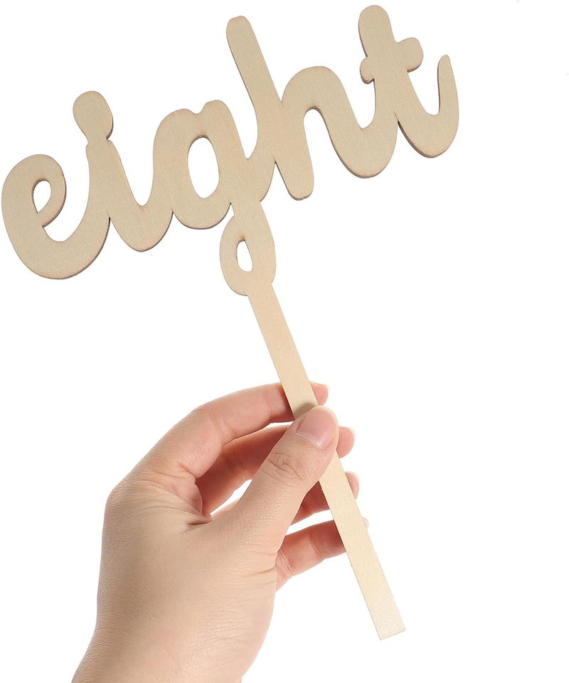 Tinksky Tinksky 12pcs OneTwelve Wooden Table Numbers on Sticks for Wedding Party Decoration - Image 3