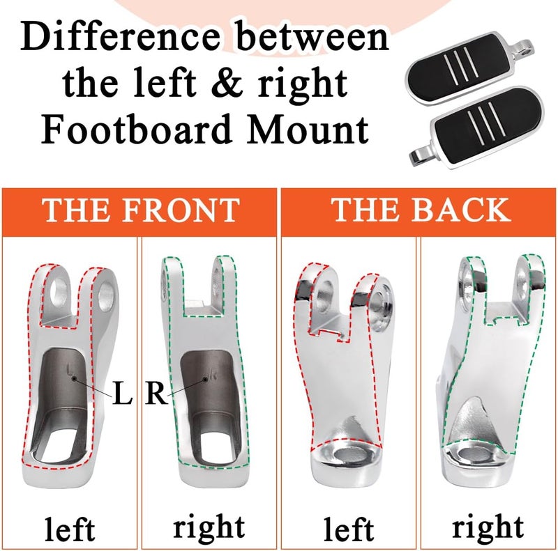 FOVPLUE Passenger Mini Footboard and Footpegs Mount Kit for Harley Touring 1993-2024 - Image 5