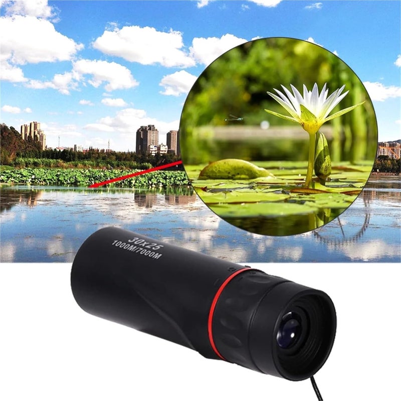 Mini Telescopes, HD 30x25 Monocular Telescope Binoculars Zooming Green Film Binocular Optical Hunting Tourism Scope for Outdoor,Pocket Telescope - Image 5