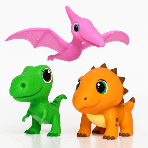 SplashEZ Mold Free Dinosaur Bath Toys No Hole Bath Toys for Toddlers Bathtub Dinosaur Set for Kids No Mold Floating Water Dino Set for Pool BPAFree Safe Fun Infant Babies Ages 1 3 6 12 18 Mo - Image 1
