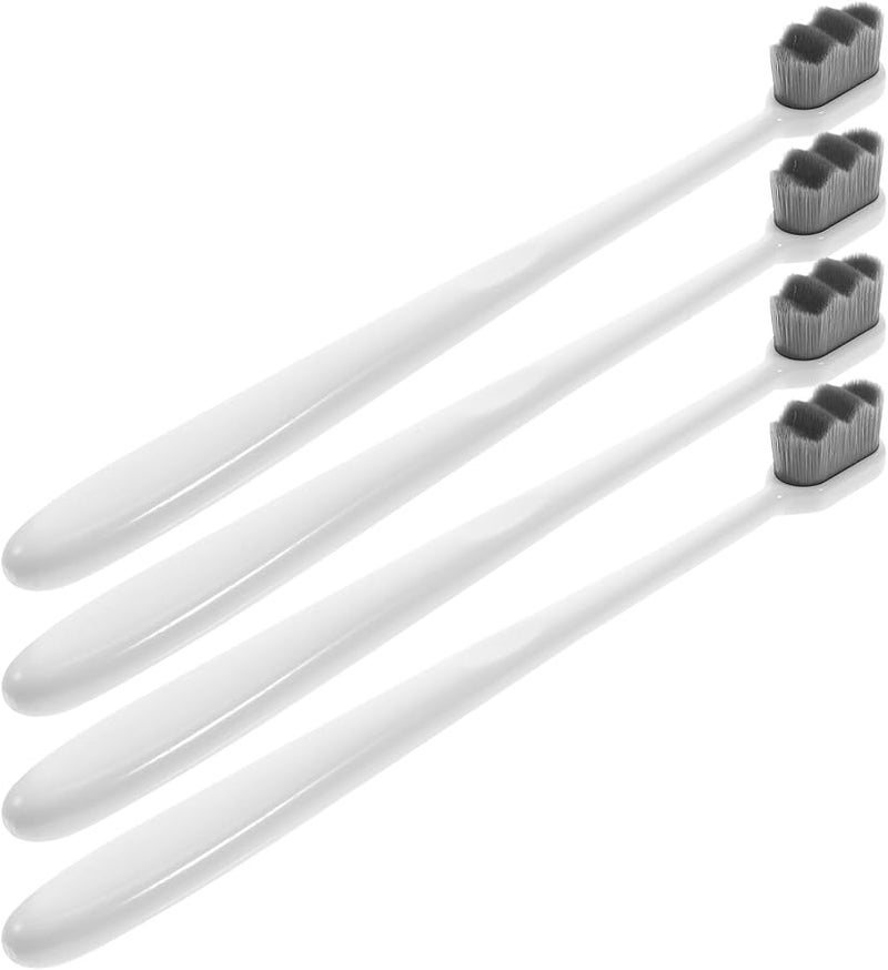 TIDTALEO فرشاة أسنان ذات شعيرات ناعمة جدًا 4 قطع للبالغين اللثة الحساسة مقبض بلاستيكي للعناية بالفم أثناء السفر - Image 1