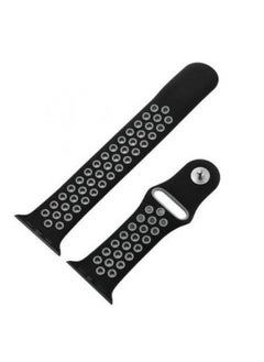 Ultimate Utility Sport Breathable Silicone Watch Band Strap Wristband For Apple Watch 49mm Series 8 Ultra - Black/Gray
