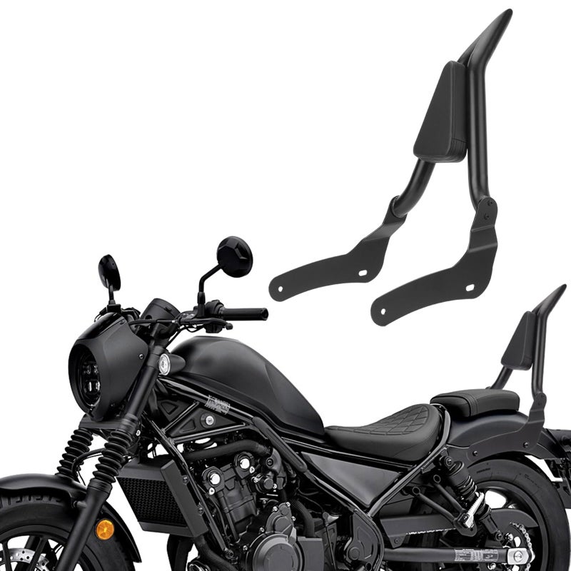Bravema Motorcycle Sissy Bar Detachable Passenger Backrest Rear Pad Fit for Honda CMX 300 CMX 500 Rebel CMX300 CMX500 20172022